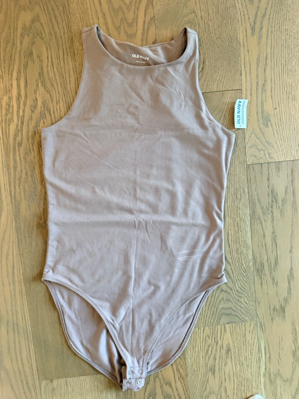 Old Navy Womens' Beige Sleeveless One-Piece Bodysuit